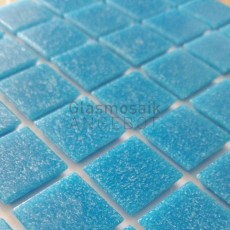 Mittelblaues Glasmosaik