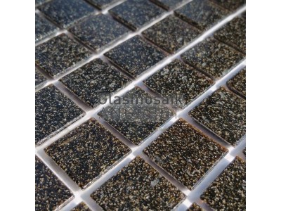 Mosaique de verre noire