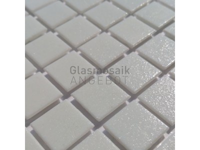 Mosaique de verre blanc