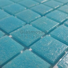 Mosaique de verre bleu clair